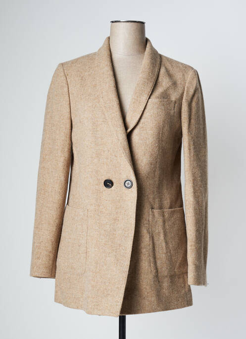 Manteau long beige LEON & HARPER pour femme