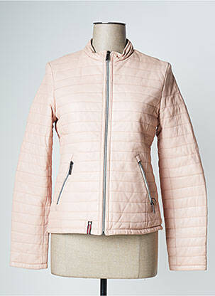 Veste en cuir poches rose OAKWOOD femme