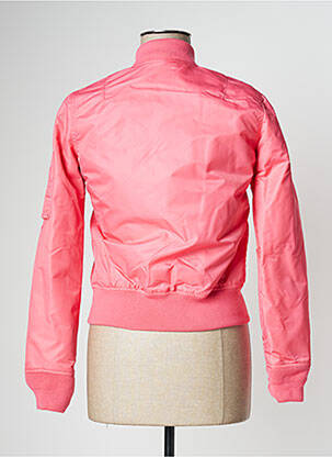 Blouson effet matière satinée rose SCHOTT femme