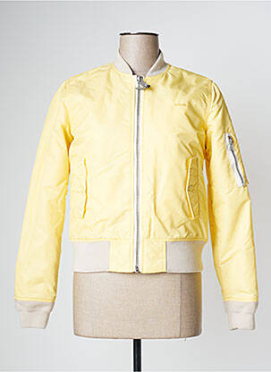 Blouson tissage matelassé jaune SCHOTT femme