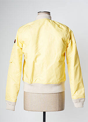 Blouson tissage matelassé jaune SCHOTT femme