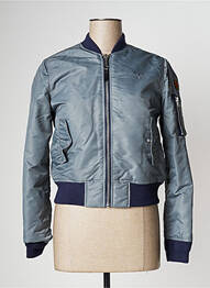 Blouson effet matière satinée gris SCHOTT femme