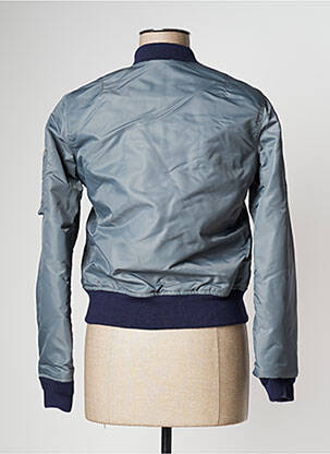 Blouson tissage matelassé gris SCHOTT femme