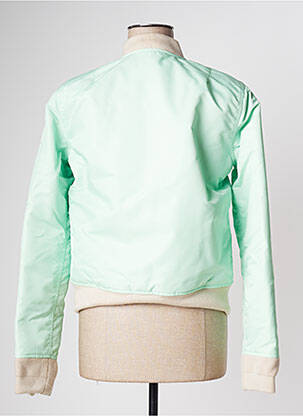 Blouson tissage matelassé vert SCHOTT femme