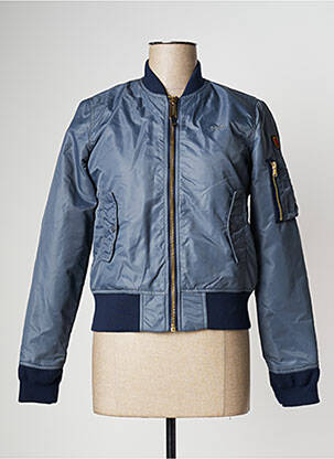 Blouson tissage matelassé gris fonce SCHOTT femme