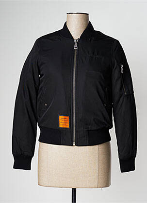 Blouson tissage matelassé noir BOMBERS femme