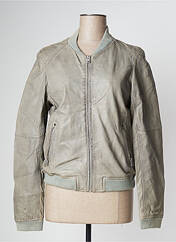 Veste en cuir gris OAKWOOD pour femme seconde vue