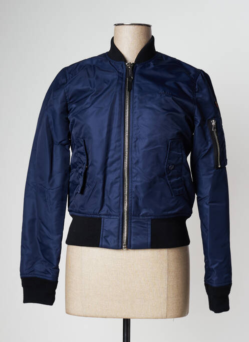 Blouson bleu SCHOTT pour femme