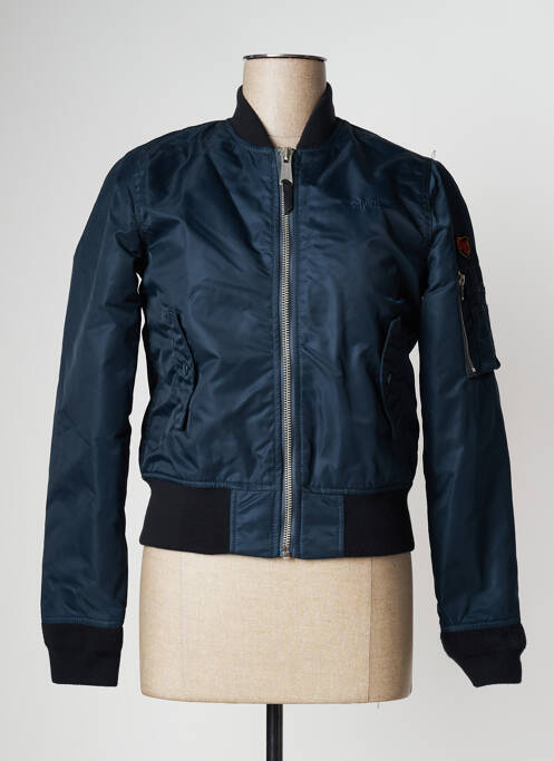Blouson bleu fonce SCHOTT pour femme