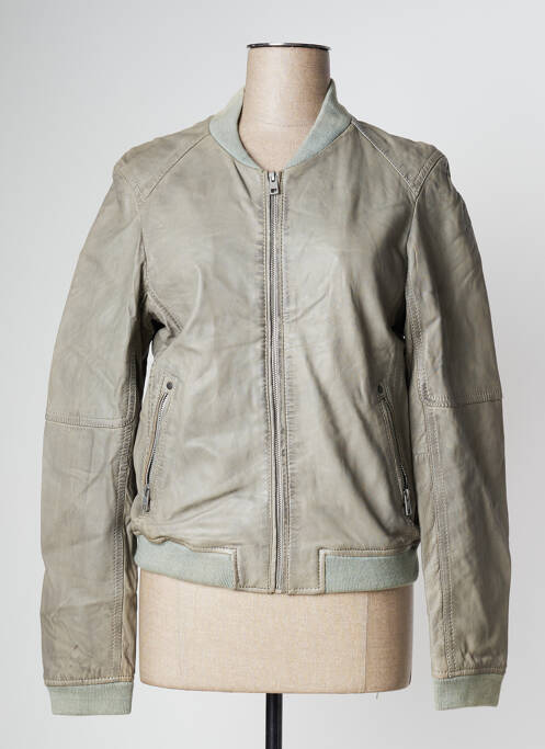 Veste en cuir gris OAKWOOD pour femme