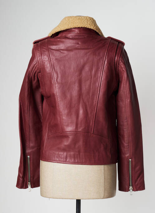 Veste en cuir rouge MKT STUDIO pour femme