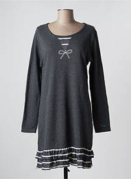 Robe mi-longue manches longues manches longues gris LITTLE MARCEL femme