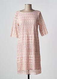 Robe mi-longue manches courtes manches courtes rose VILA femme