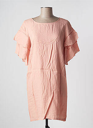 Robe courte manches courtes manches courtes rose MINIMUM femme
