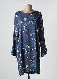 Robe courte manches 3/4 manches 3/4 bleu PLEASE femme