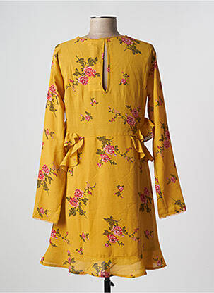 Robe courte manches longues manches longues jaune GRACE & MILA femme