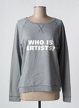 Sweat-shirt stretch manches longues gris ARTISTS femme