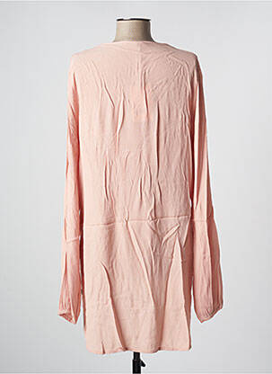 Tunique manches longues tissage crêpe rose PLEASE femme