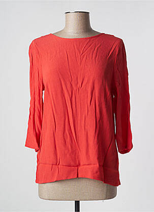 Blouse manches 3/4 manches 3/4 rouge ICHI femme