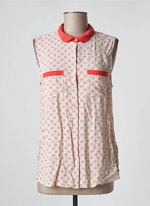Chemisier coupe cintrée sans manche rouge MAISON SCOTCH femme