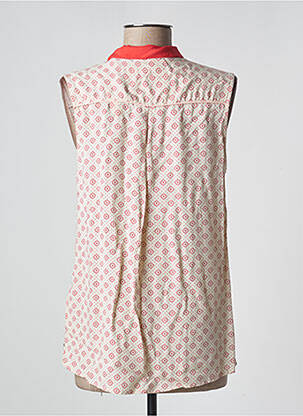 Chemisier coupe cintrée sans manche rouge MAISON SCOTCH femme
