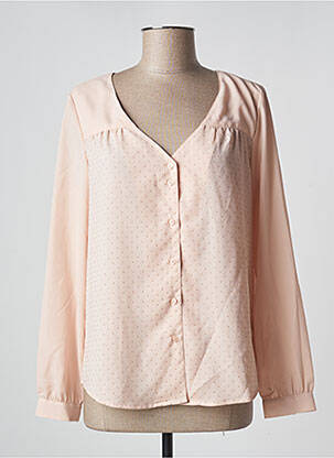 Chemisier tissage crêpe manches longues rose DEUX TWO femme