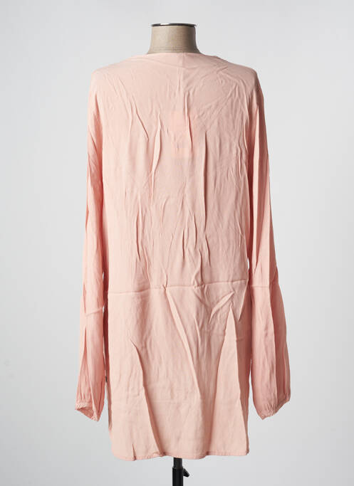 Tunique manches longues tissage crêpe rose PLEASE femme