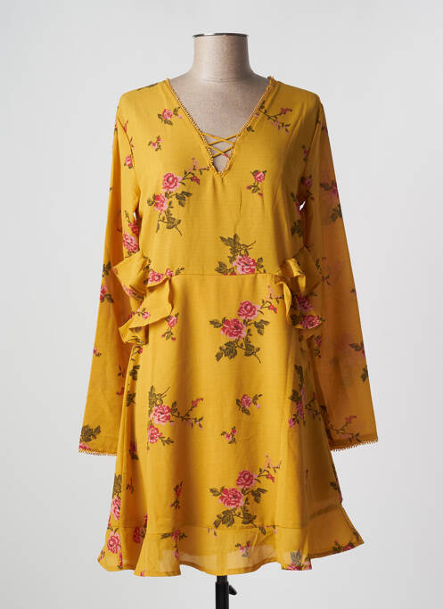 Robe courte jaune GRACE & MILA pour femme