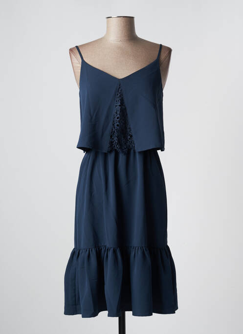 Robe mi-longue bleu ICHI pour femme