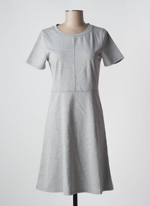Robe mi-longue gris ICHI pour femme