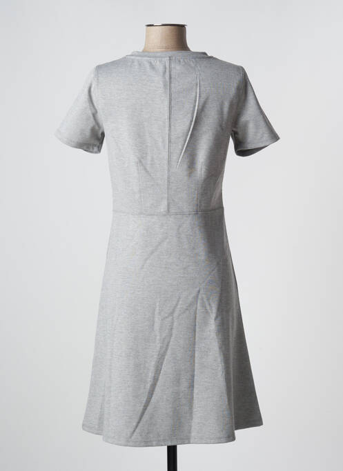 Robe mi-longue gris ICHI pour femme