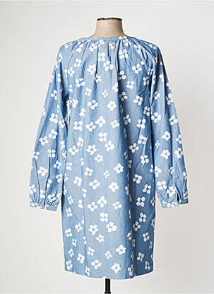Robe mi-longue imprimé fleurs manches longues bleu ARMEDANGELS femme