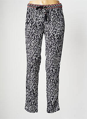 Pantalon droit tissage crêpe taille normale noir KAPORAL femme