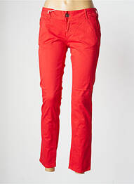 Pantalon 7/8 stretch taille basse rouge DN.SIXTY SEVEN femme