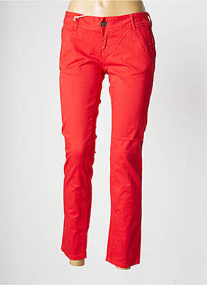 Pantalon 7/8 stretch taille basse rouge DN.SIXTY SEVEN femme