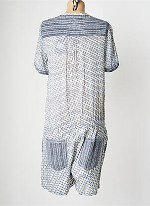 Combishort tissage popeline manches courtes bleu SCOTCH & SODA femme