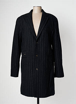 Manteau long noir RWD pour homme
