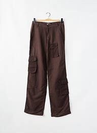 Pantalon cargo coupe droite taille normale marron SCHOOL RAG femme
