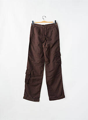 Pantalon cargo coupe droite taille normale marron SCHOOL RAG femme