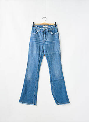 Jean coupe flare stretch taille haute bleu SCHOOL RAG femme