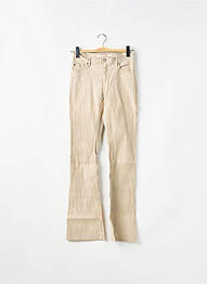 Pantalon flare stretch taille basse beige SCHOOL RAG femme