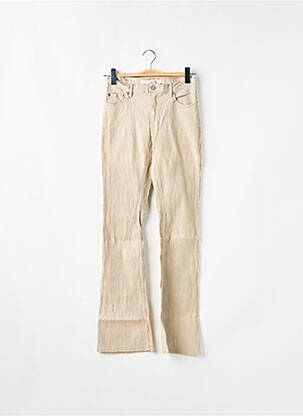 Pantalon flare stretch taille basse beige SCHOOL RAG femme