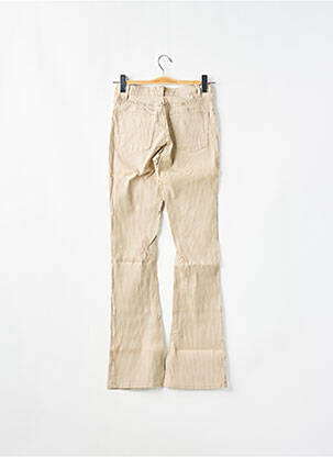 Pantalon flare stretch taille basse beige SCHOOL RAG femme