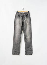 Jeans coupe slim stretch taille haute gris SCHOOL RAG femme