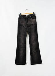 Pantalon flare stretch taille haute noir SCHOOL RAG femme