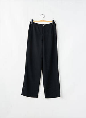 Pantalon large fermeture zippée sous rabat boutonné taille basse noir SCHOOL RAG femme
