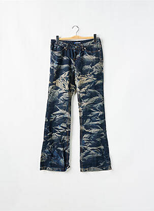 Jean coupe flare stretch taille basse bleu SCHOOL RAG femme