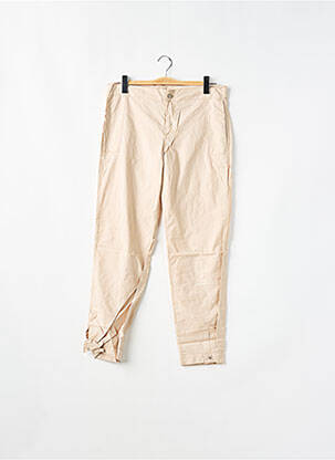Pantalon 7/8 tissage popeline taille normale beige SCHOOL RAG femme