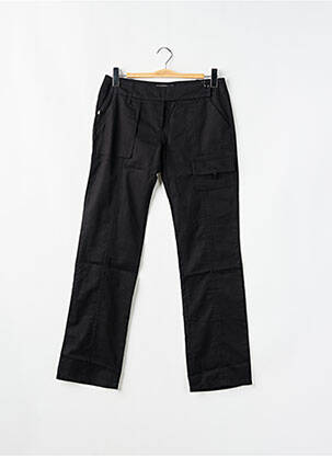 Pantalon 7/8 tissage popeline taille basse noir SESSUN femme