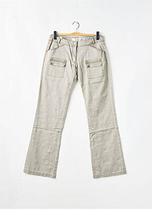 Pantalon droit stretch taille basse vert SESSUN femme